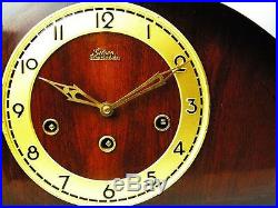 Art Deco Westminster Chiming Mantel Clock With Balance Wheel
