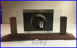 ATO French Art Deco 1920's-1930s Pendulum Electric Mantle Clock with Walnut Base