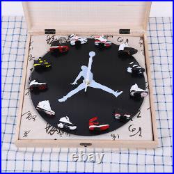 Air Jordan Wall Clock with 3D Mini Sneakers, Sneakerhead Style Decor AJ1-12