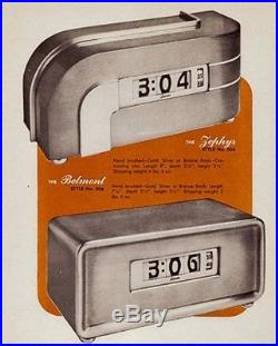 American Art Deco Machine Age Zephyr Electric Desk Clock