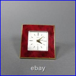 Angelus Brass 8-Day Art Deco Desk Travel Folding Pocket Alarm Clock