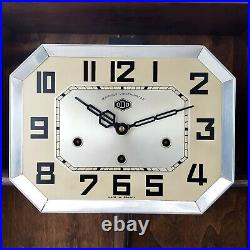 Antike Art Deco Odo 24 8/8 Westminster Regulator Pendule clock Wanduhr Nussbaum