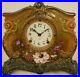Antique 1800’s ANSONIA La Landes Royal Bonn Porcelain Ceramic Mantel Shelf Clock