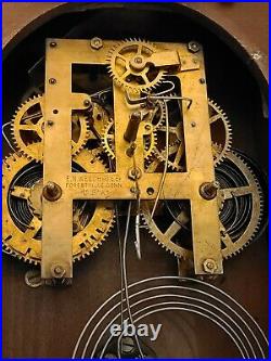 Antique 1800's E. N. WELCH'Materna' Victorian Oak Parlor Mantel Kitchen Clock