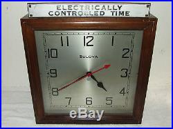 Antique 1920's Art Deco BULOVA Watch Co. Advertising Clock Spin Start Movement