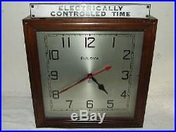 Antique 1920's Art Deco BULOVA Watch Co. Advertising Clock Spin Start Movement