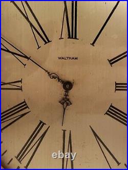 Antique 1920's Waltham 8 Day Gothic Art Deco Mantel Shelf Clock 13 Tall x 12