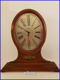 Antique 1920's Waltham 8 Day Gothic Art Deco Mantel Shelf Clock 13 Tall x 12