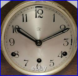 Antique 1930's Oak Art Deco Anvil Perivale Mantel Clock with Unknown Chime