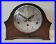 Antique 1930’s Oak Art Deco Enfield Westminster Chiming Mantel Clock & Silence