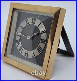 Antique 1937 CHELSEA Bronze Art Deco Easel Back Desk Clock Shreve Crump & Low