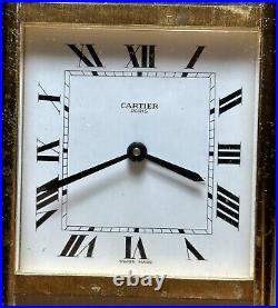 Antique 1980's Cartier Tank Desk Clock (Not Working, Needs Servicing)