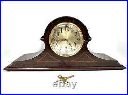 Antique 8 Day Westminster Chimes Seth Thomas Tambour Clock Mantel 5 Rods Works