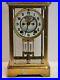 Antique ANSONIA Victorian Brass & Glass Open Escapement Crystal Regulator Clock