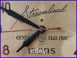 Antique ART DECO Era NEON Old GENERAL ELECTRIC Irons ADVERTISING Old WALL CLOCK