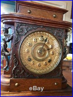 Antique Art Deco Ansonia Winged/Seraphim Mantle Clock