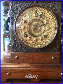 Antique Art Deco Ansonia Winged/Seraphim Mantle Clock