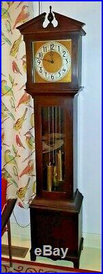 Antique / Art Deco Colonial Winterhalder Time+Strike Grandfather Clock C1920-30