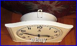 Antique Art Deco German Junghans Kitchen Desk And Wall Porcelain Clock Watch