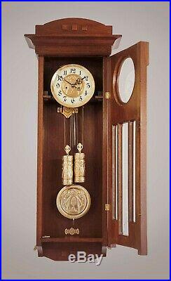 Antique Art Deco Gustav Becker 2 Wt Vienna Regulator Wall Clock