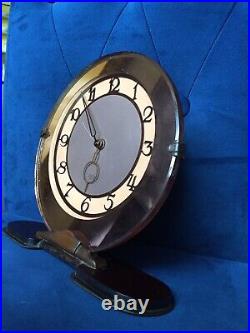 Antique Art Deco SMITHS Peach Coloured Mirrored Electric Clock. Very Rare