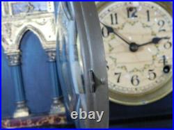 Antique Art Deco Sessions mantle mantel clock 8 day lion heads key wound classic