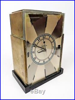 Antique Art Deco Skyscraper Modernique Clock Paul Frankl Telechron 1928-29 Runs