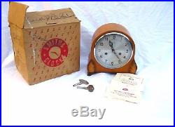 Antique Art Deco Smiths Mantel Clock Unused In Original Box Complete Striking