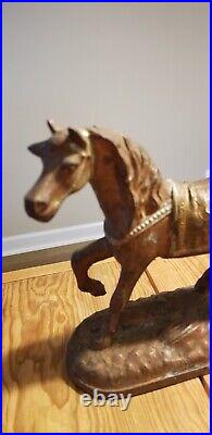 Antique Art Deco Spelter Horse Figure, Clock Topper