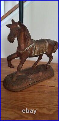 Antique Art Deco Spelter Horse Figure, Clock Topper