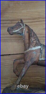 Antique Art Deco Spelter Horse Figure, Clock Topper