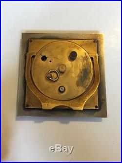 Antique Art Deco Sterling Silver & Blue Guilloche Enamel Travel Easel Clock