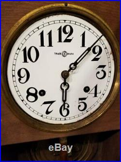 Antique Clock 8 Day Box Regulator Seikosha Working 1930s Art Deco Era