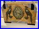 Antique Clock Art Deco French Marble Pheasants Rare Needs Repair As Is