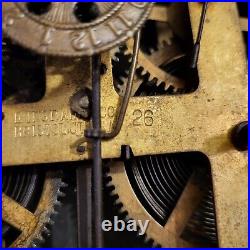 Antique E. INGRAHAM Carved Oak Gingerbread Parlor Mantel Shelf Clock key PARTS