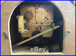 Antique Enfield Walnut Case Mantle Clock Working Art Deco Westminster Chime