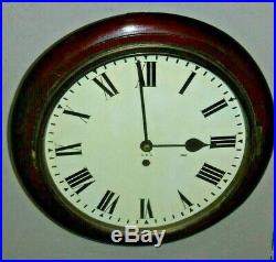 Antique English G. P. O. Post Office Chain Fusee 8 Day Wall Clock England Working