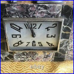Antique French Art Deco clock by Marti B. Jours 1920s