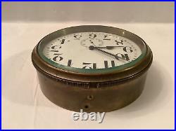 Antique French Depose 8-Day Brass Desk Clock. Runs