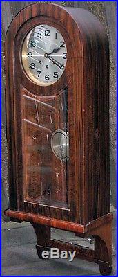 Antique German Art Deco Rosewood Regulator Westminster Clock Beehive Tavern 37in