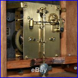 Antique German JUNGHANS Mantel Clock ART DECO SKYSCRAPER BRONZE Dial GONG Chime