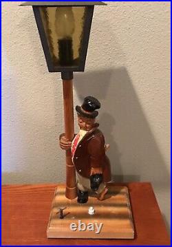 Antique German Karl Griesbaum Whistler Hobo Street Lamp Music Box