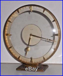 Antique Herschede Mystery Desk Clock Cincinnati Ohio 7 Jewel Working Art Deco