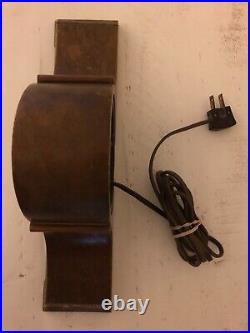 Antique Ingraham Mantle Clock Elegant 1930s era Wood Electric Running Art Deco