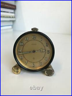 Antique JAEGER LECOULTRE Art Deco Alarm Clock, Vintage