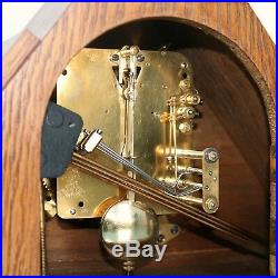 Antique JUNGHANS German Mantel Clock ART DECO BRONZE Dial RESTORED! 3 Bar Chime
