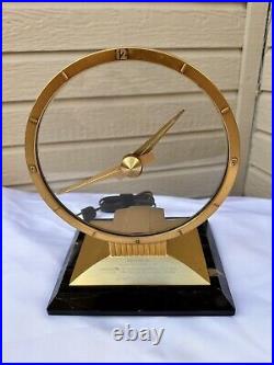 Antique Jefferson Mystery Clock Golden Hour Working Dust Motors Chrysler Corp