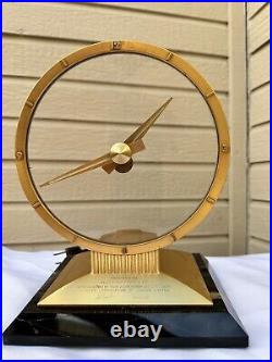 Antique Jefferson Mystery Clock Golden Hour Working Dust Motors Chrysler Corp