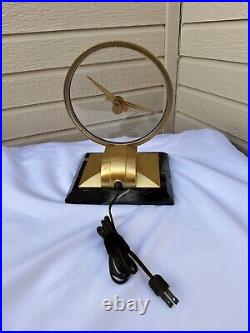 Antique Jefferson Mystery Clock Golden Hour Working Dust Motors Chrysler Corp