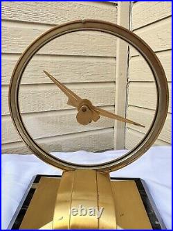 Antique Jefferson Mystery Clock Golden Hour Working Dust Motors Chrysler Corp